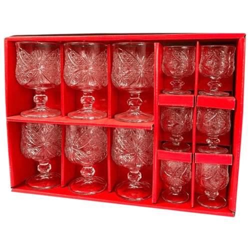 Elegant 12-dijelni Vintage set čaša za svečanu atmosferu
