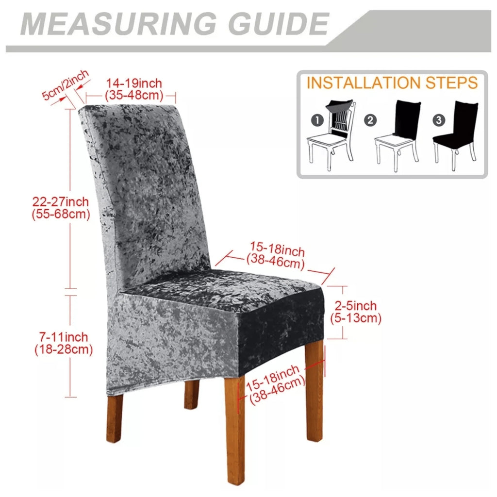 Set od 2 luksuzne baršunaste navlake za stolice XL