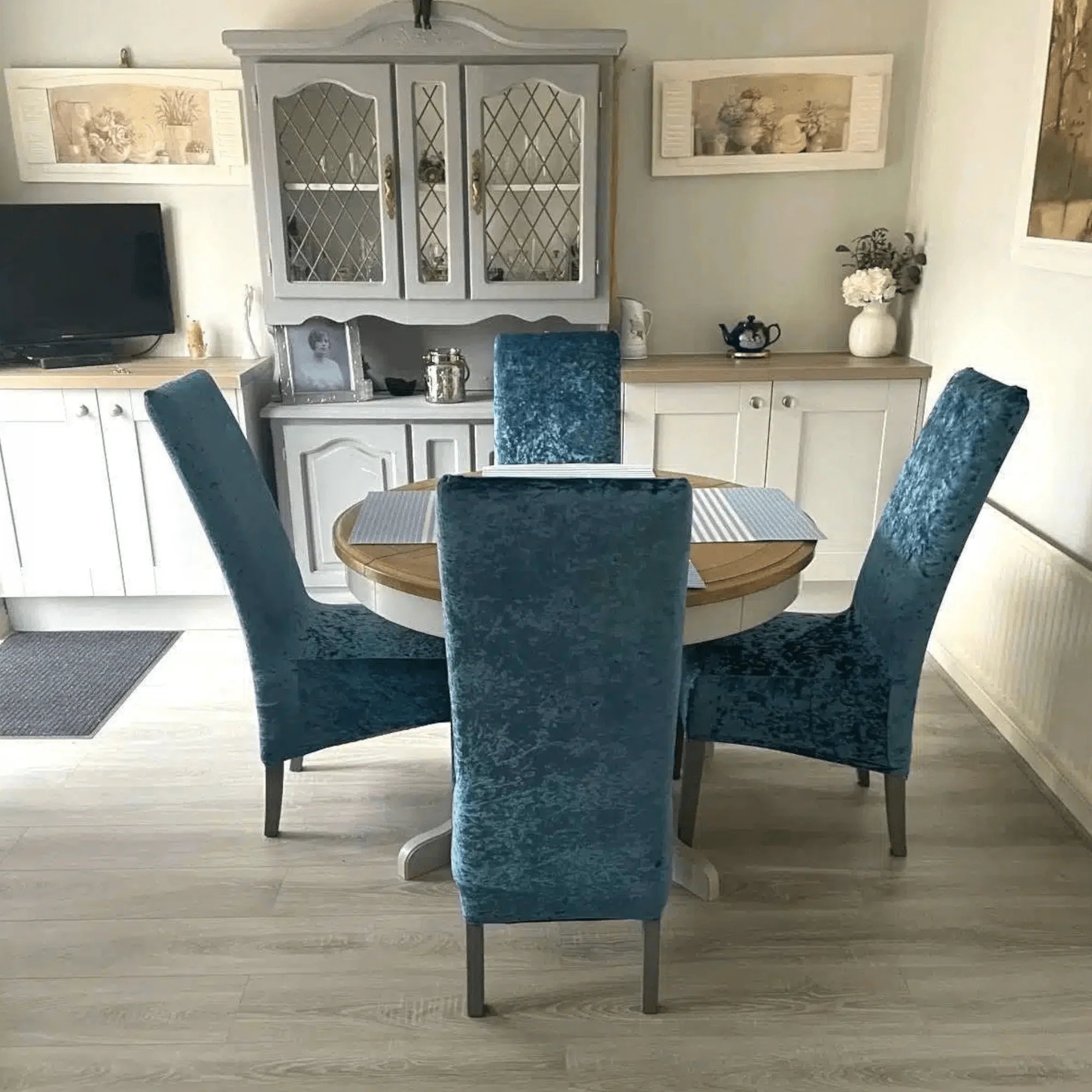 Set od 2 luksuzne baršunaste navlake za stolice XL