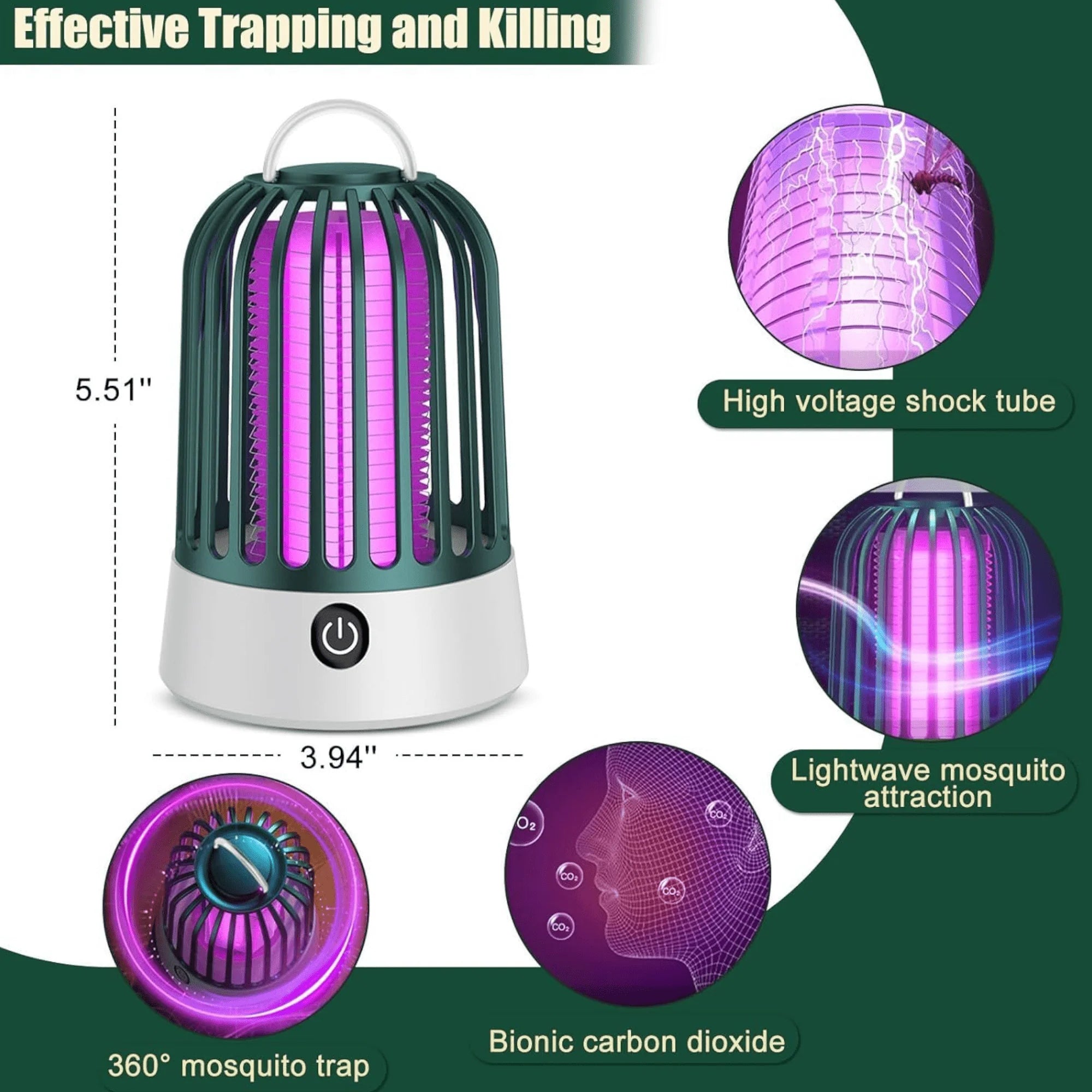 🦟 2u1 Lampa Protiv Komaraca – Mir, Svjetlost i Zaštita u Jednom