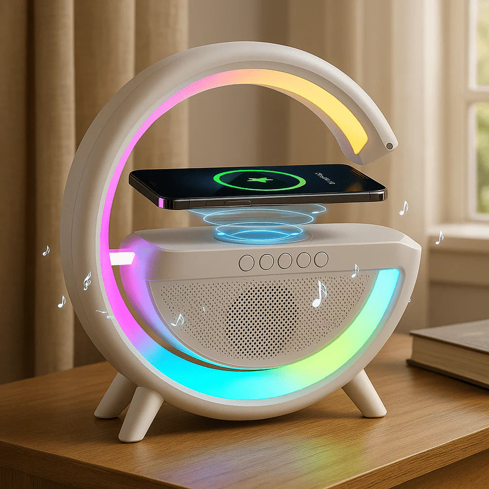 3u1 bežični punjač, zvučnik i lampa