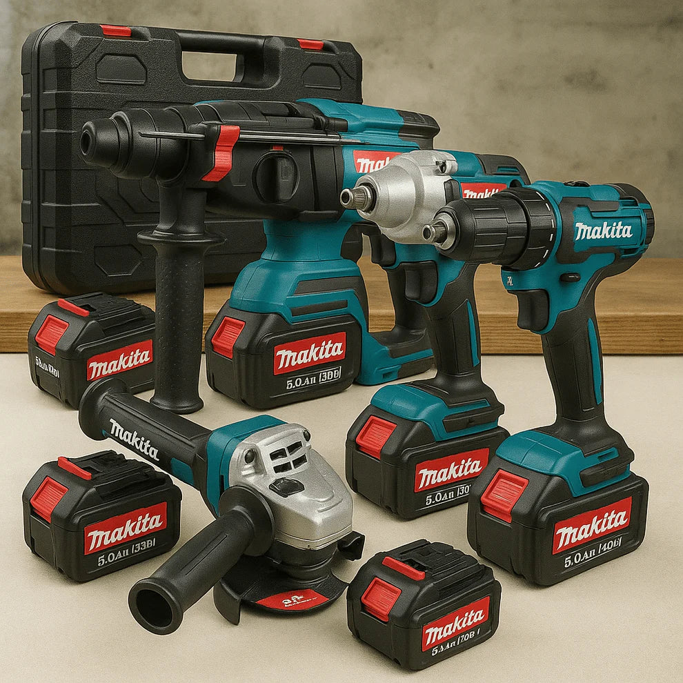 4-u-1 Makita Set – Profesionalni Akumulatorski Alati za Svaku Radionicu!