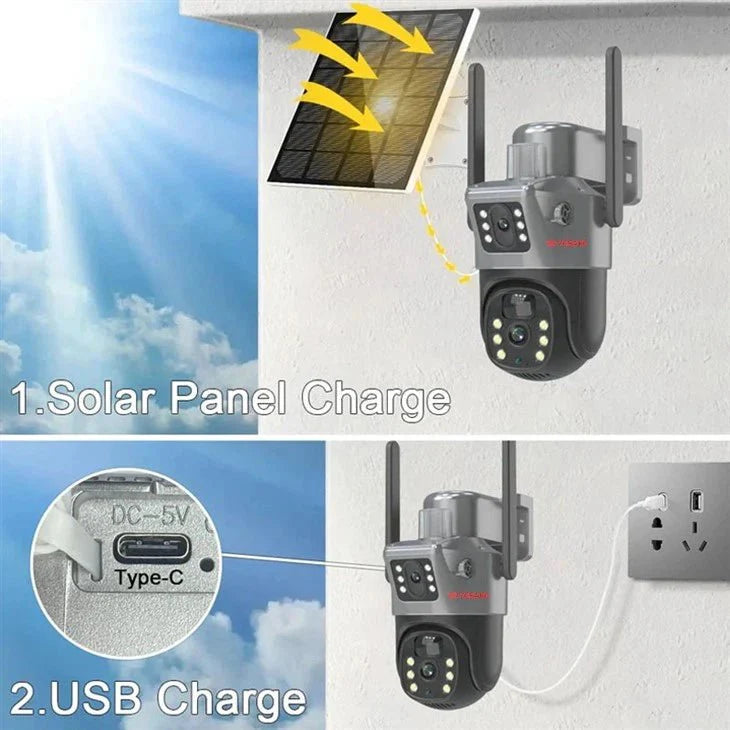Solarna Sigurnosna Kamera s Dvostrukim Zaslonom