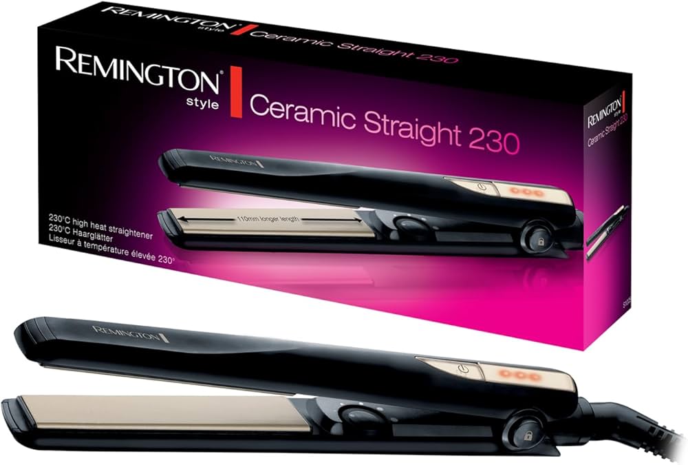 REMINGTON S1005 CERAMIC STRAIGHT 230 – PROFESIONALNA PEGLA ZA KOSU SA 4-STRUKOM ZAŠTITOM!