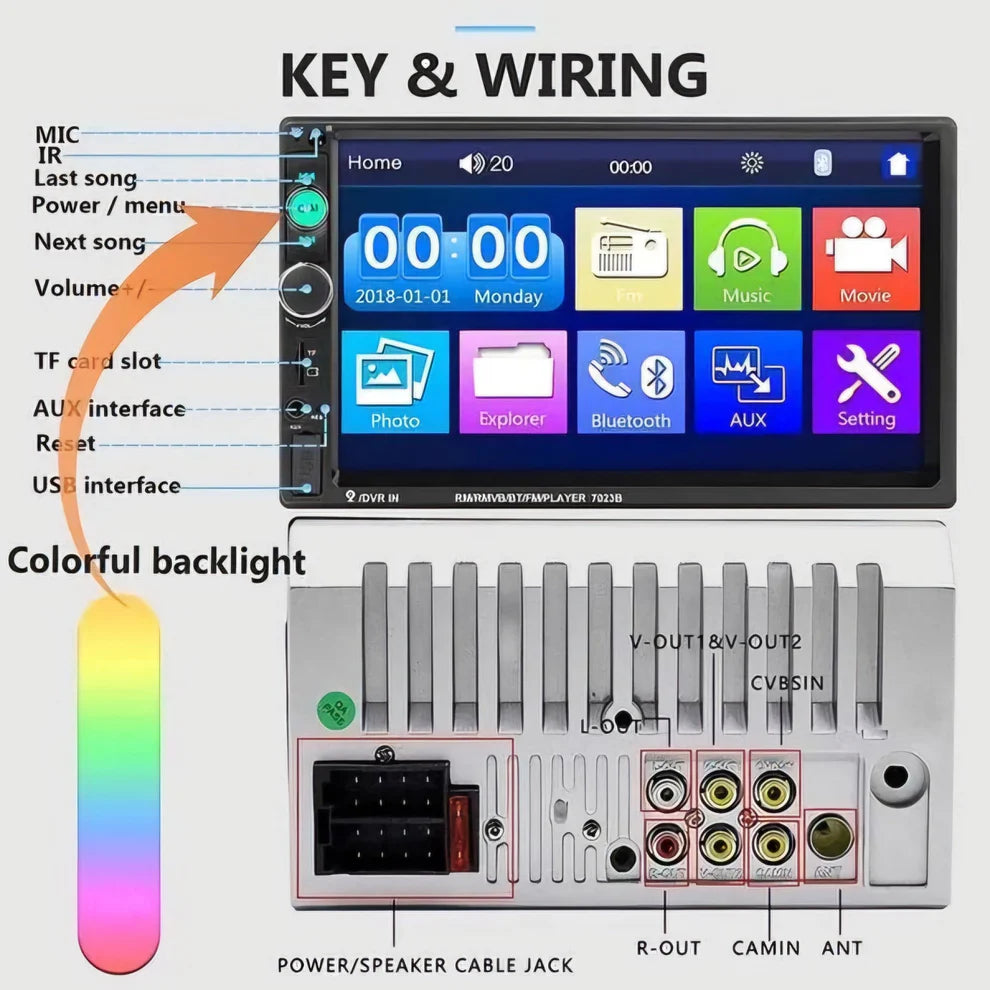 7-Inčni Auto Multimedija Player na Touch
