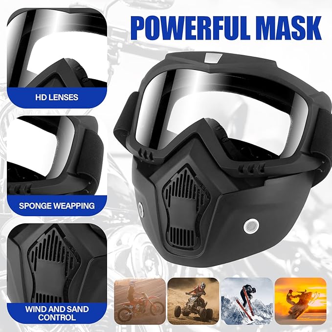 ULTIMATIVNE MOTORNA GOGGLES + MASKA ZA LICE