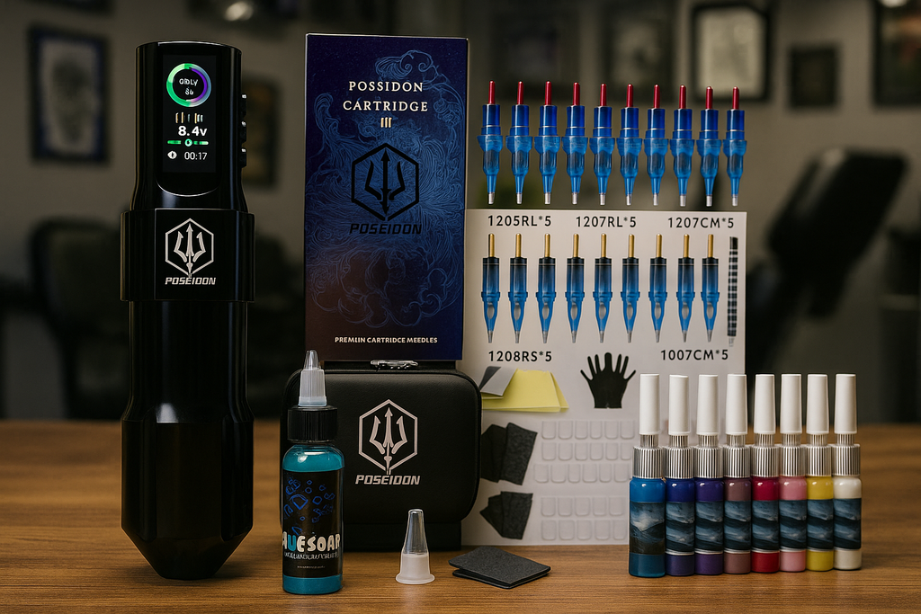 Komplet za tetoviranje – Poseidon bežična mašinica