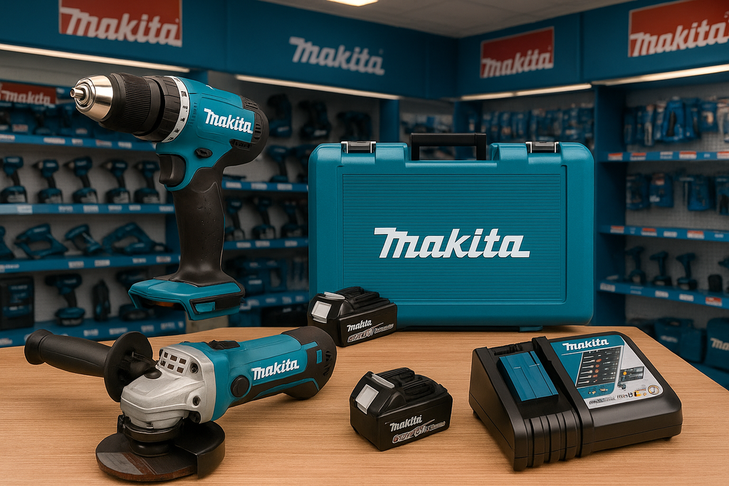 MAKITA AKU Set Alata – Brusilica + Bušilica + 2 Baterije + Kofer