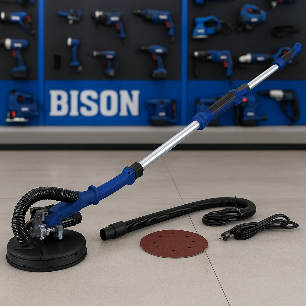 BRUSILICA ZA ZIDOVE – ŽIRAFA “BISON GERMANY” 1300W 🔥🔧 💪 PROFESIONALNI ALAT ZA SAVRŠENE ZIDOVE I PLAFONE!