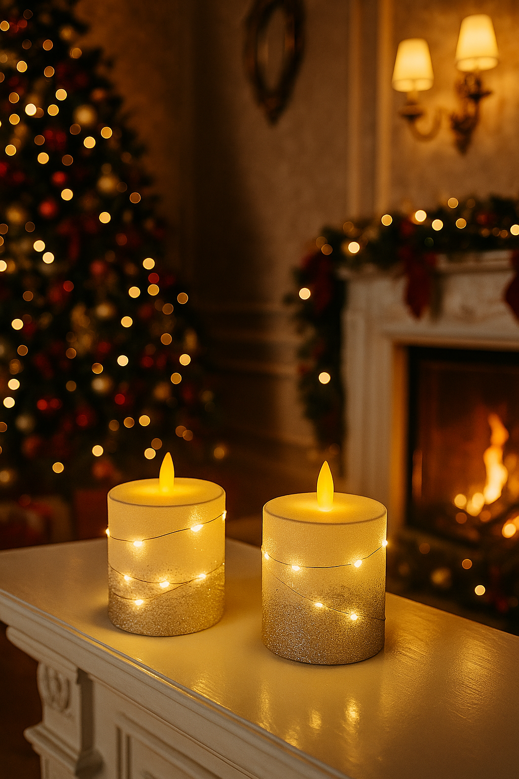 LED SVIJEĆA LAMPA 9 CM – TOPLINA I ELEGANCIJA BEZ PLAMENA! ✨🎄