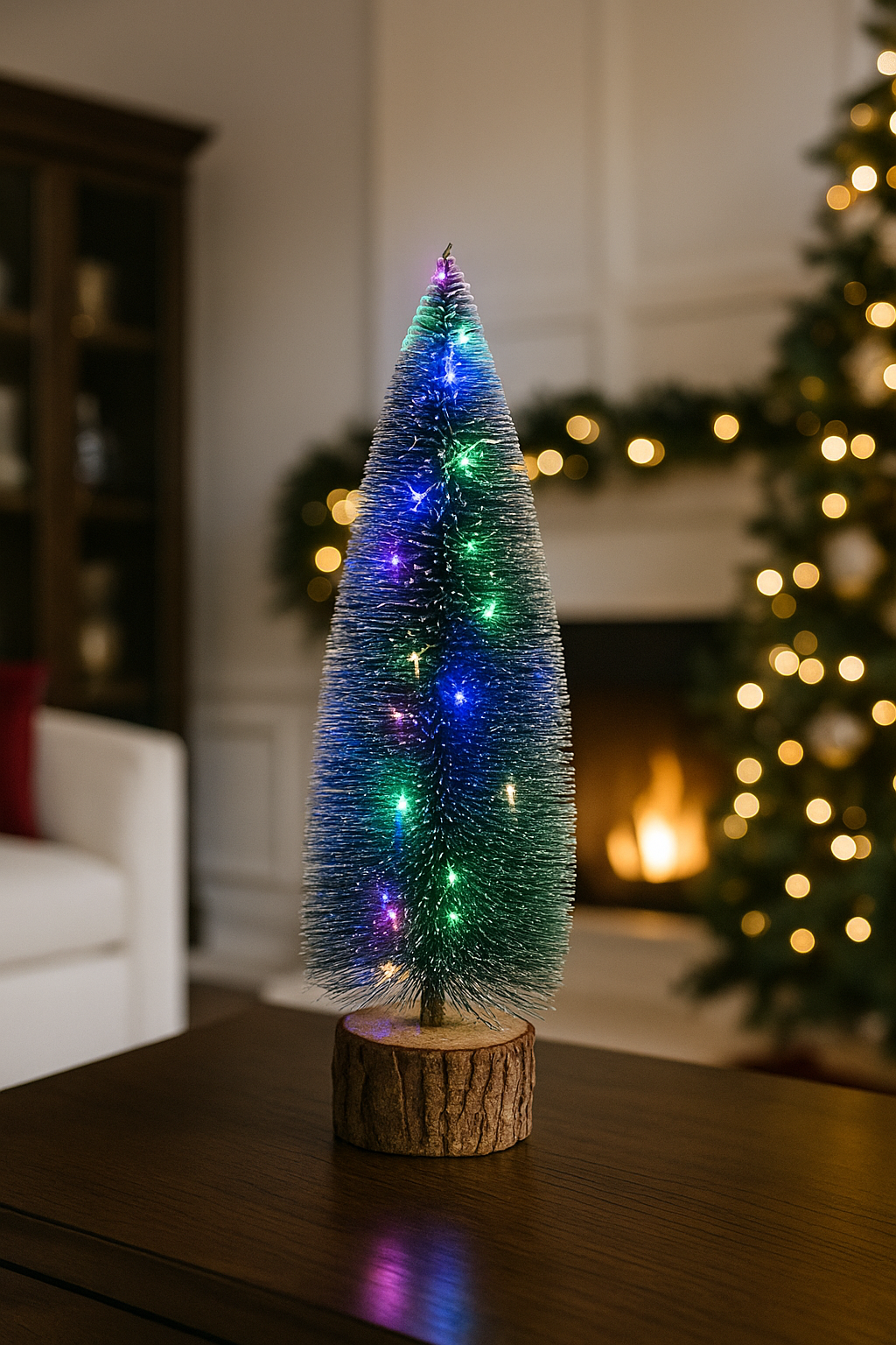 JELKA NA PANJU 32 CM – OKIĆENA LAMPICAMA NA BATERIJE! ✨🎁