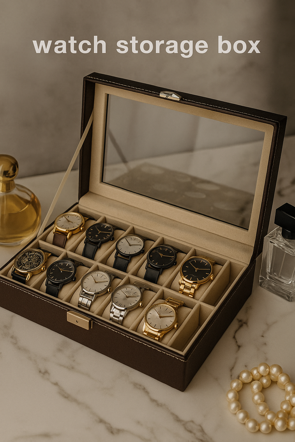 ⭐ Elegantna Kutija za Satove – Premium Organizator za 6 i 12 Satova