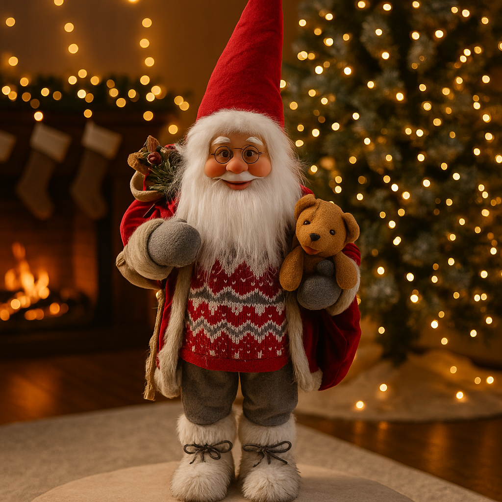 🎅 Djed Mraz 60 cm – Velika Novogodišnja Figurica za Savršen Ambijent