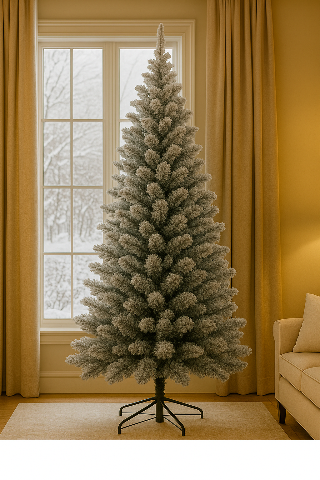 ❄️ Snježna Božićna Jelka – Pahuljasti Zimski Efekat za Čarobne Praznike