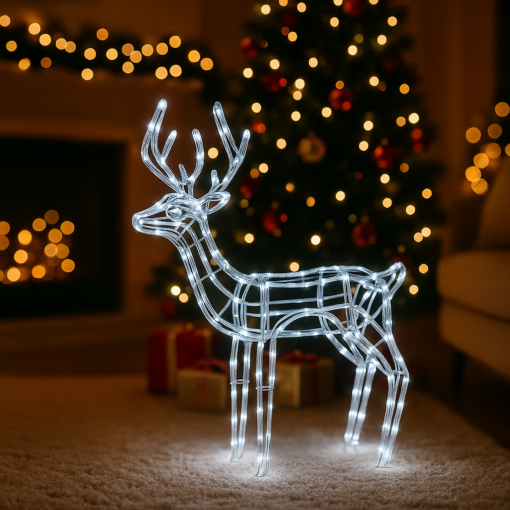 🦌 Praznični Irvas / Jelen – Svjetleća Dekoracija 80×90×45 cm