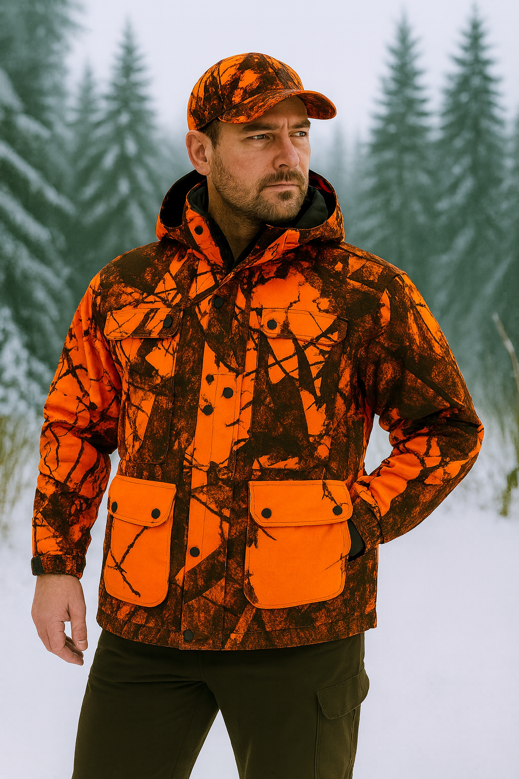 LOVAČKA JAKNA – MAKSIMALNA VIDLJIVOST, ZAŠTITA I IZDRŽLJIVOST! 🔥