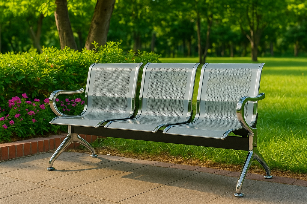 Klupa od Nehrđajućeg Čelika (INOX) – Moderan Dizajn i Maksimalna Izdržljivost 🏡🌳