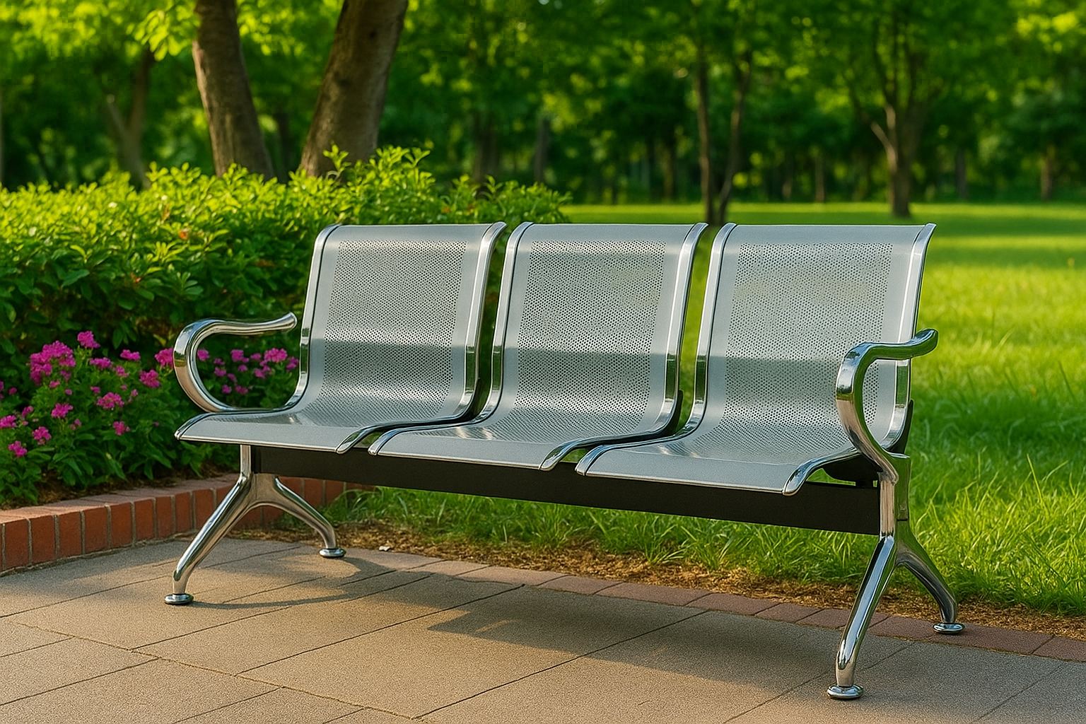 Klupa od Nehrđajućeg Čelika (INOX) – Moderan Dizajn i Maksimalna Izdržljivost 🏡🌳