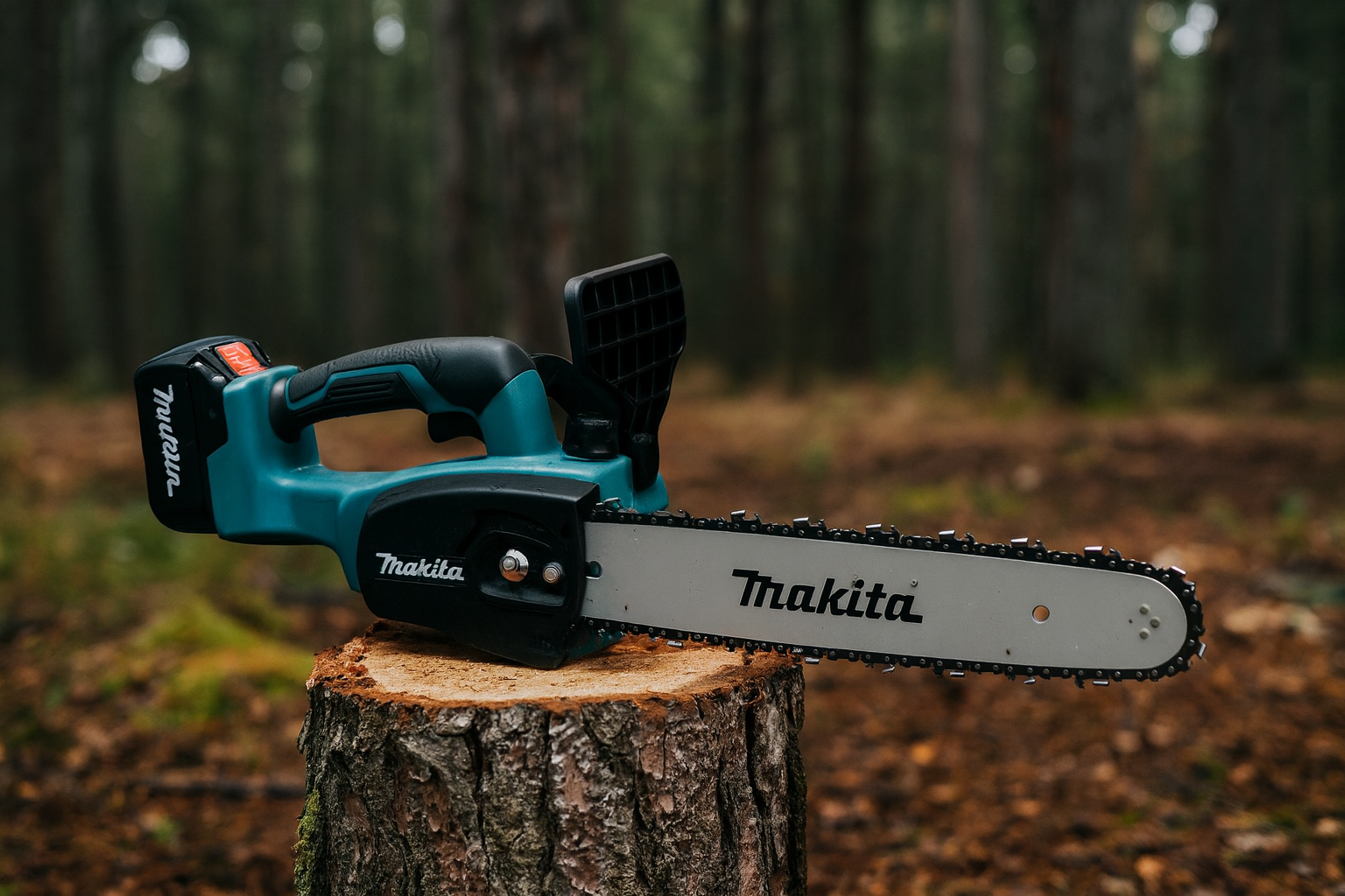 🌲 AKU Motorna Pila Makita 16″ – Snaga, Preciznost i Sloboda bez Kablova! ⚡