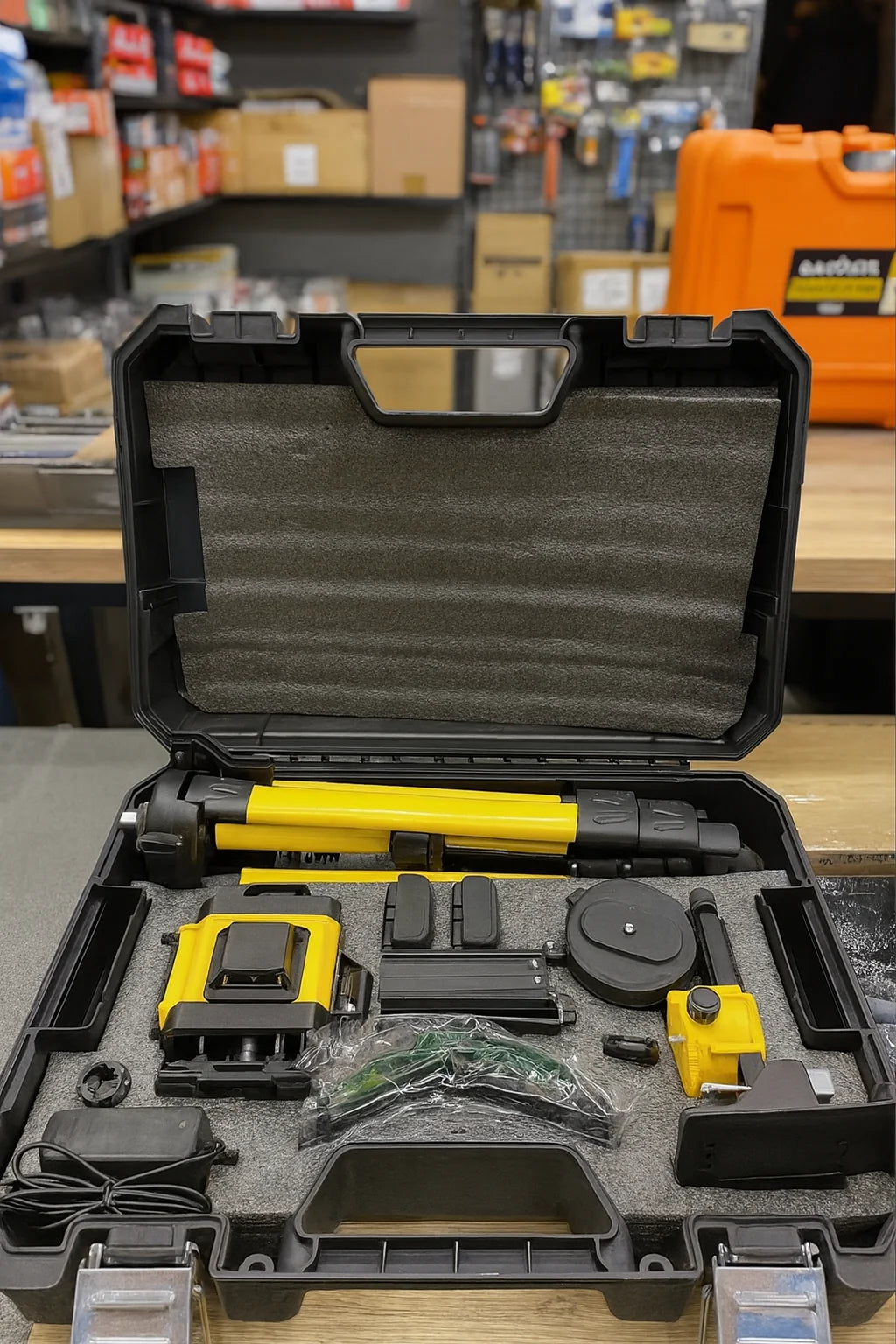 DeWalt Profesionalni Nivelir 16 linija 4D sa stalkom i kompletnom opremom