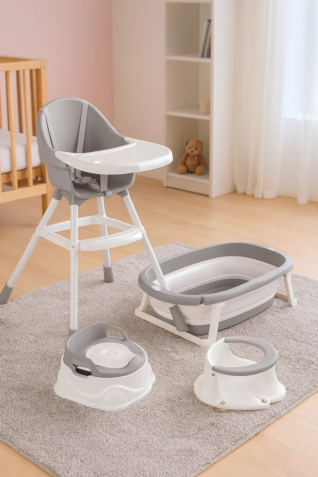 DOLU Multifunkcionalni Set za Bebe 6u1 – Nosa, Hranilica, Kada, Sjedalica i Još Mnogo Više!