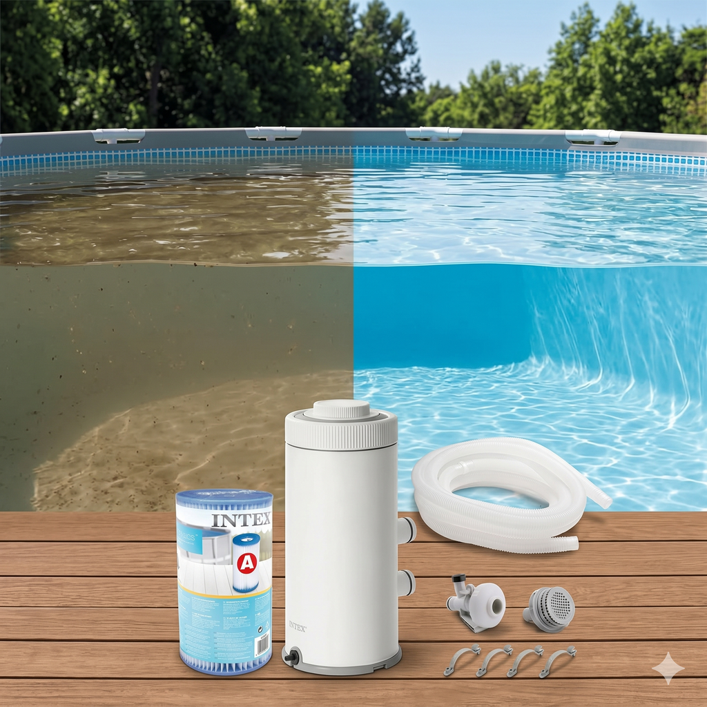 INTEX PUMPA ZA BAZEN 2006 L/H SA FILTEROM C530 (530 GAL/H) 💧🏊♂️🔥
