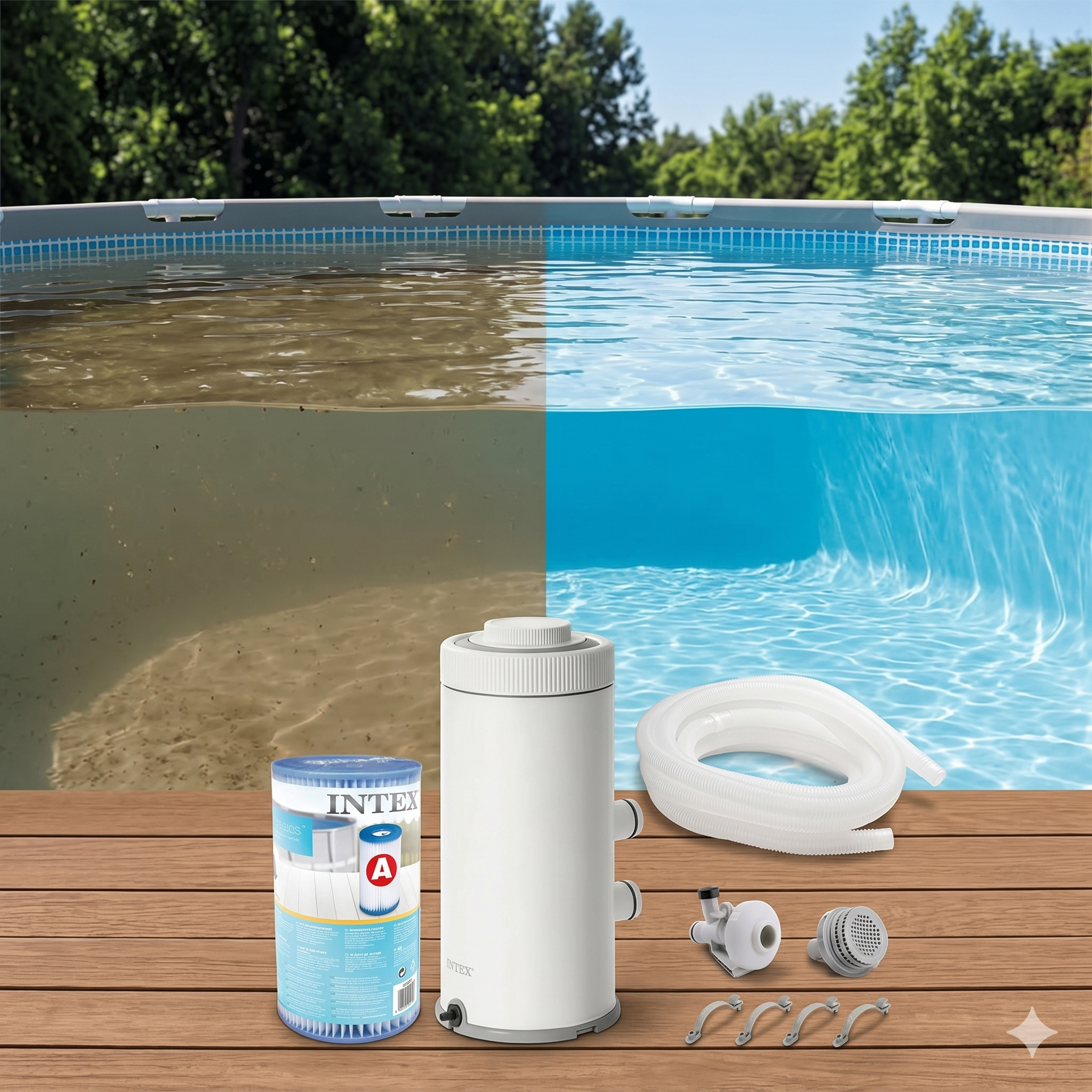 INTEX PUMPA ZA BAZEN 2006 L/H SA FILTEROM C530 (530 GAL/H) 💧🏊♂️🔥