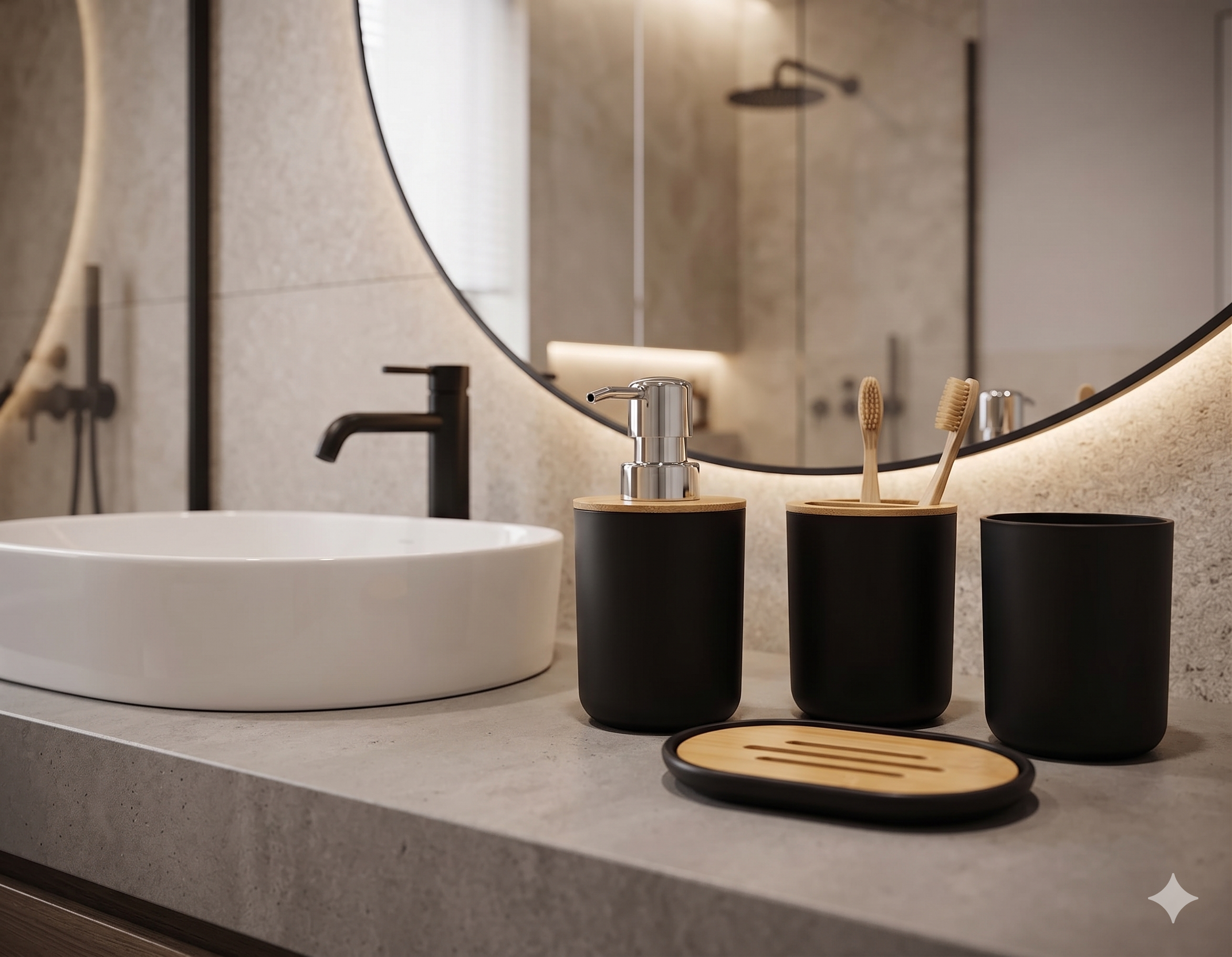 🛁 4u1 SET ZA KUPATILO – STIL, RED I PRAKTIČNOST NA JEDNOM MJESTU