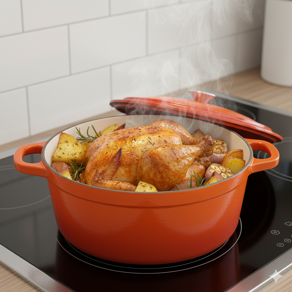 🔥 GUSANI PEKAČ OD LIJEVANOG ŽELJEZA 36 CM – PROFESIONALNI REZULTATI U VAŠOJ KUHINJI