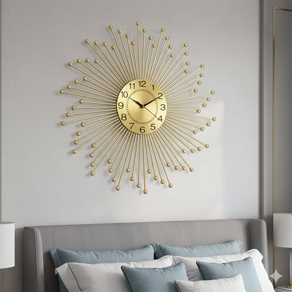 🕰️ ELEGANTNI METALNI ZIDNI SAT Ø 45 cm – IMPRESIVAN DIZAJN, SAVRŠENA PRECIZNOST 🕰️