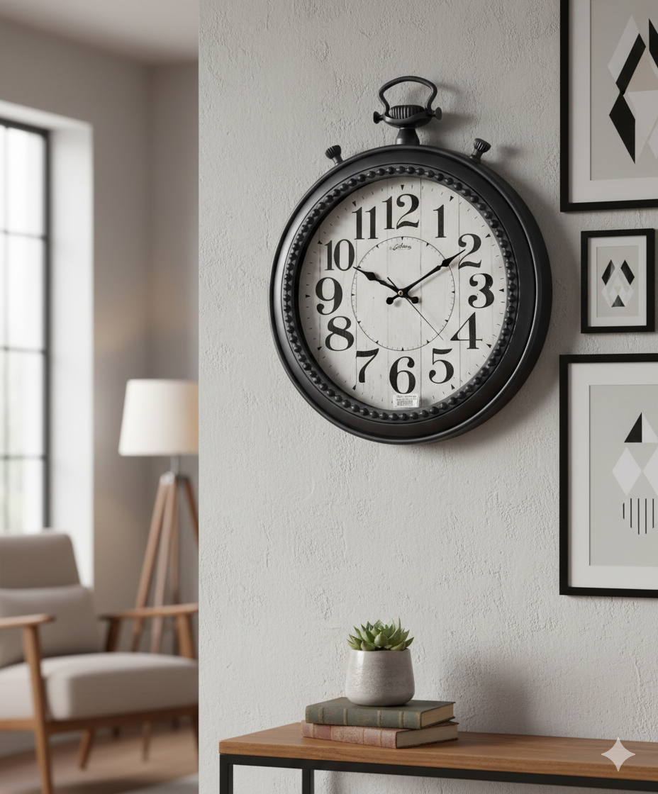 ⏱️ GALAXY 736-F SERIJA – ZIDNI SAT U STILU DŽEPNOG SATA (50 cm) ⏱️