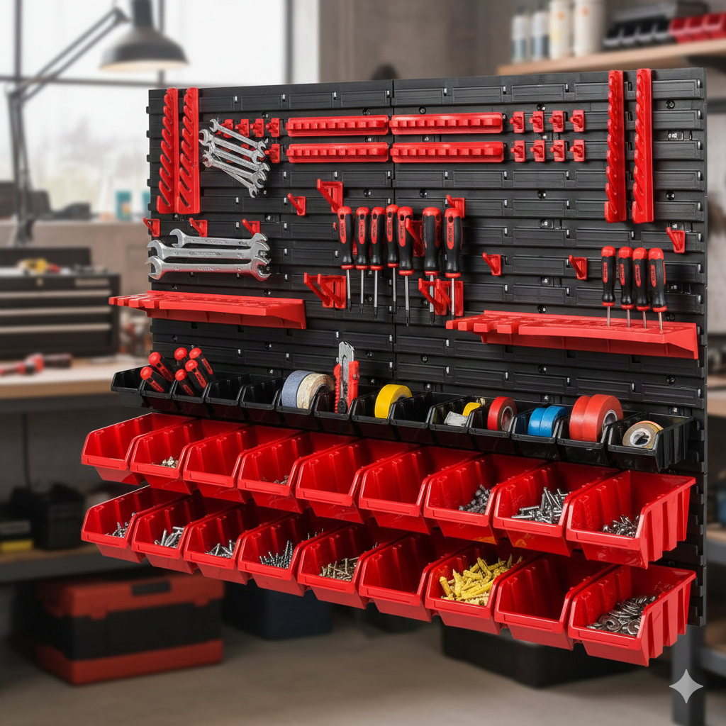 🔧🔥 ZIDNI ORGANIZATOR ZA ALAT 115 × 78 cm – RED, PREGLEDNOST I PROFESIONALNI IZGLED 🔥🔧