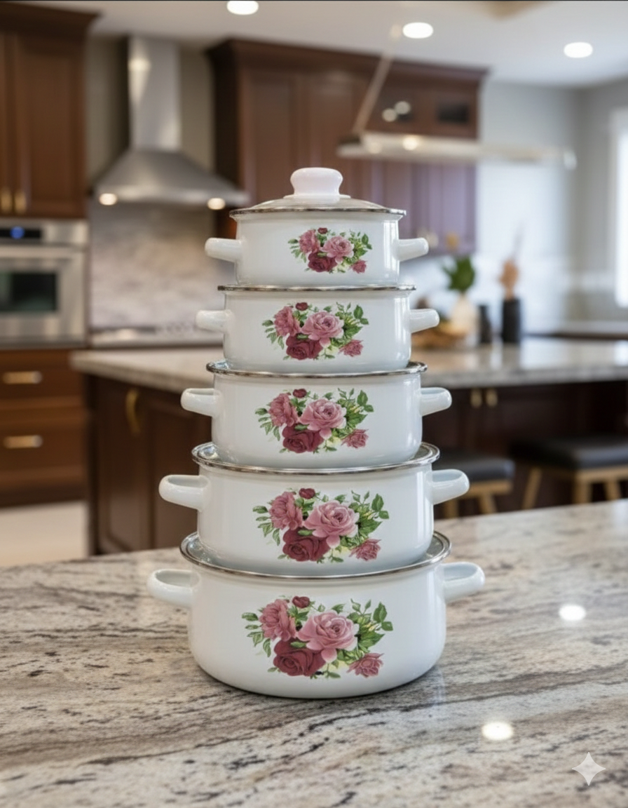 🔥 PROFESIONALNI SET ŠERPI SA POKLOPCIMA 5/1 – KUHAJ KAO ŠEF KUHINJE 🔥