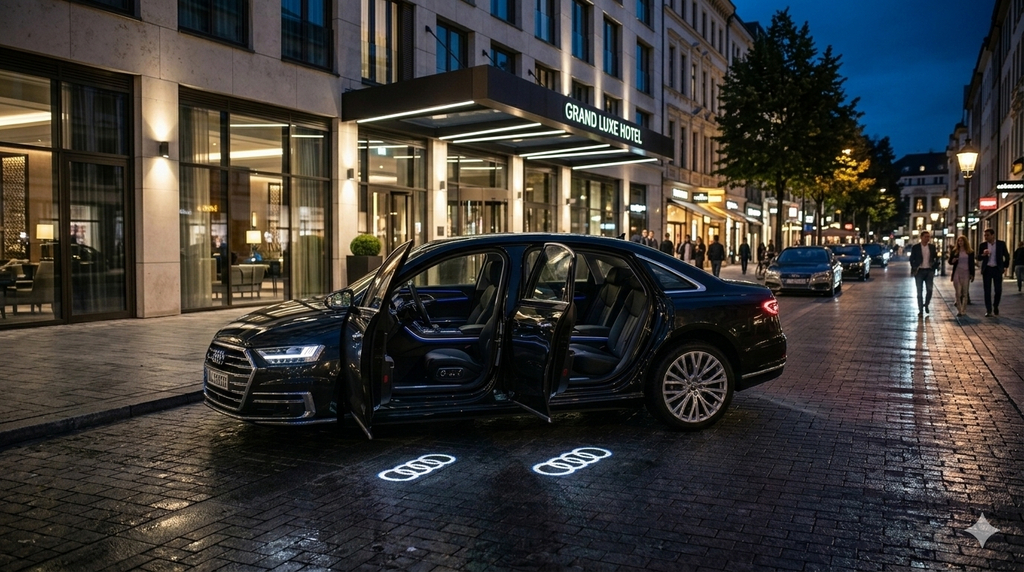 🔥 LED LOGO PROJEKTORI ZA VRATA  2 KOMADA – LUKSUZNI EFEKAT PRI SVAKOM OTVARANJU VRATA 🔥