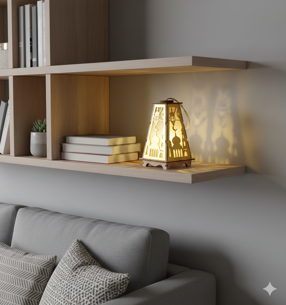 🌙 RAMAZANSKI FENJER NA BATERIJE 10 cm – TOPLINA I DUH RAMAZANA U TVOM DOMU 🌙