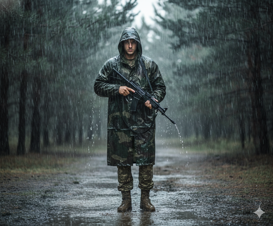 KAMUFLAŽNA KABANICA – POTPUNA ZAŠTITA OD KIŠE U SVIM USLOVIMA