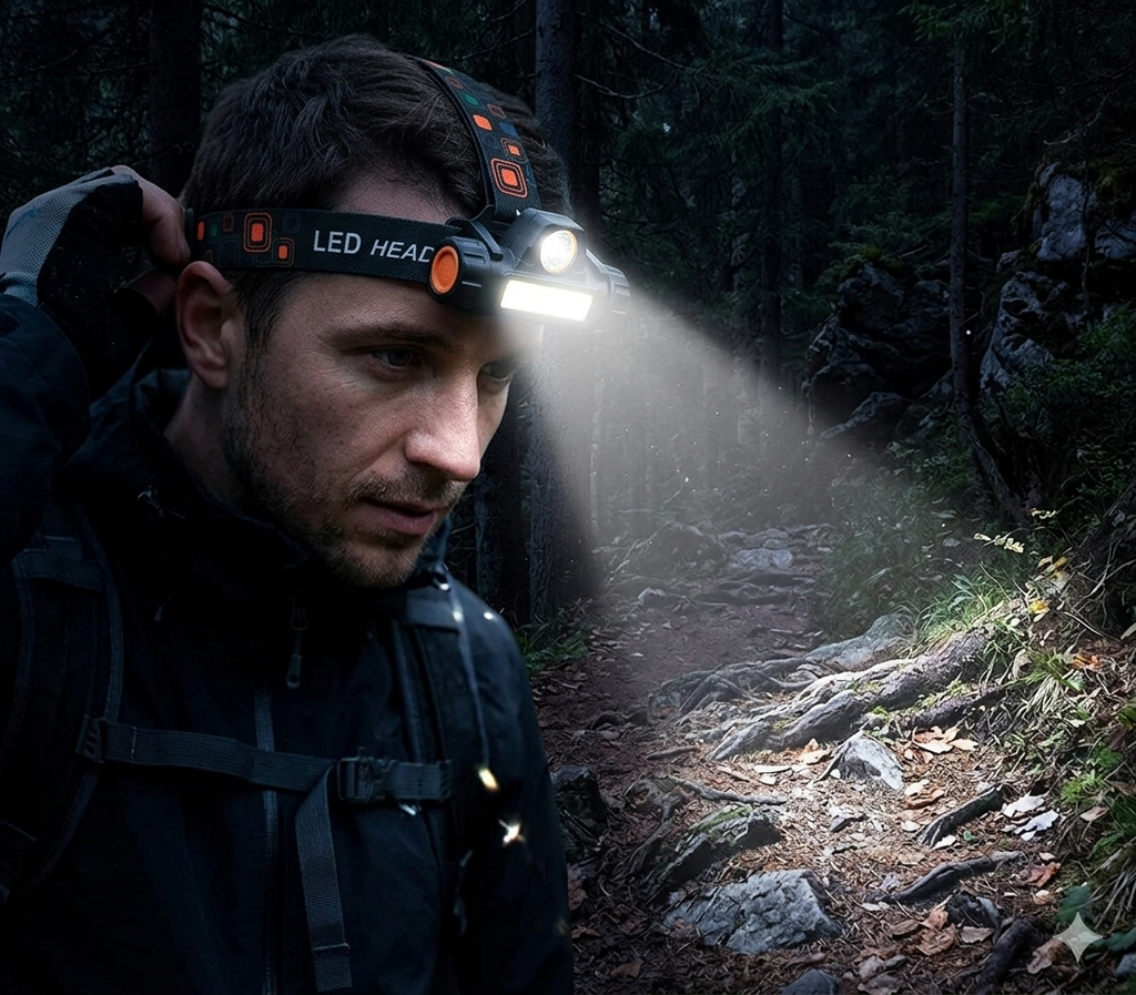 🔥 MINI LED LAMPA ZA GLAVU – KOMPAKTNA, VODOOTPORNA I BRUTALNO PRAKTIČNA! 🔥