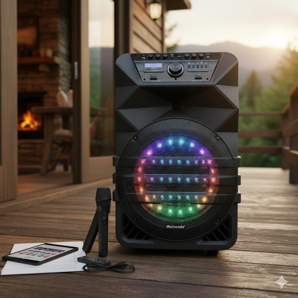 🔊🎤 BLUETOOTH KARAOKE ZVUČNIK K5-15 + 2 BEŽIČNA MIKROFONA – PARTY BEZ GRANICA 🔥