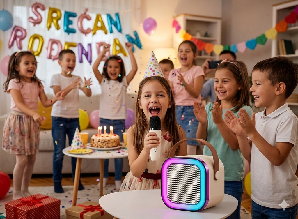 🔥 K12 BLUETOOTH KARAOKE ZVUČNIK SA MIKROFONOM – MINI KUĆNI KTV ZA DJECU I PORODICU 🔥