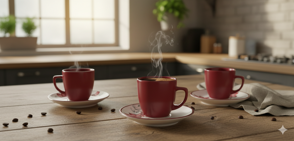 ☕ KERAMIČKI SET ŠOLJA I TACNI ZA KAFU 12/1 – 200 ML