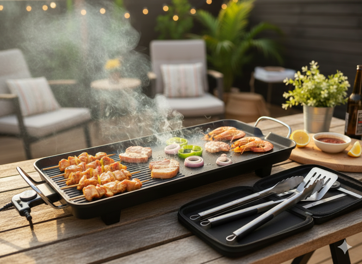 🔥 KOREAN BBQ & HOT POT ELEKTRIČNI ROŠTILJ 2000 W (68 × 28 cm) – DVA U JEDNOM, MAKSIMALAN UŽITAK
