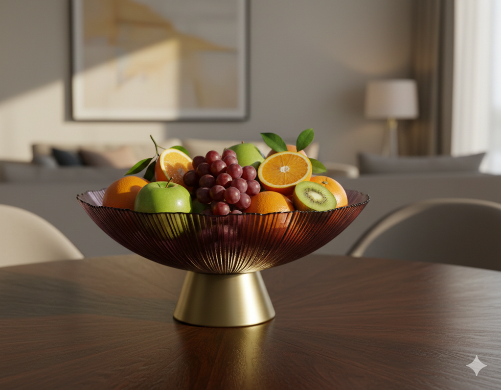 🍓 INCRIZMA ELEGANTNA STAKLENA ZDJELA NA POSTOLJU – 25 CM