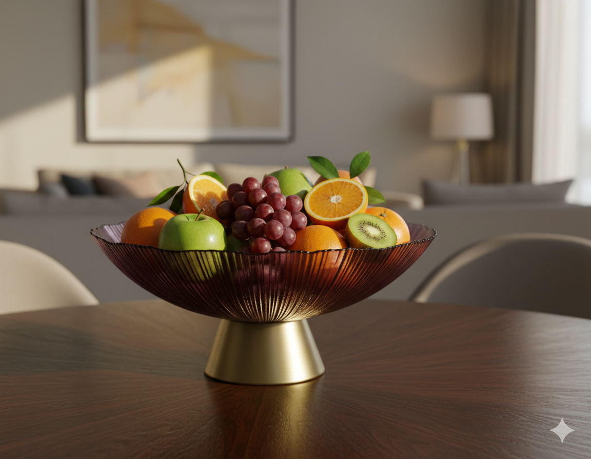 🍓 INCRIZMA ELEGANTNA STAKLENA ZDJELA NA POSTOLJU – 25 CM