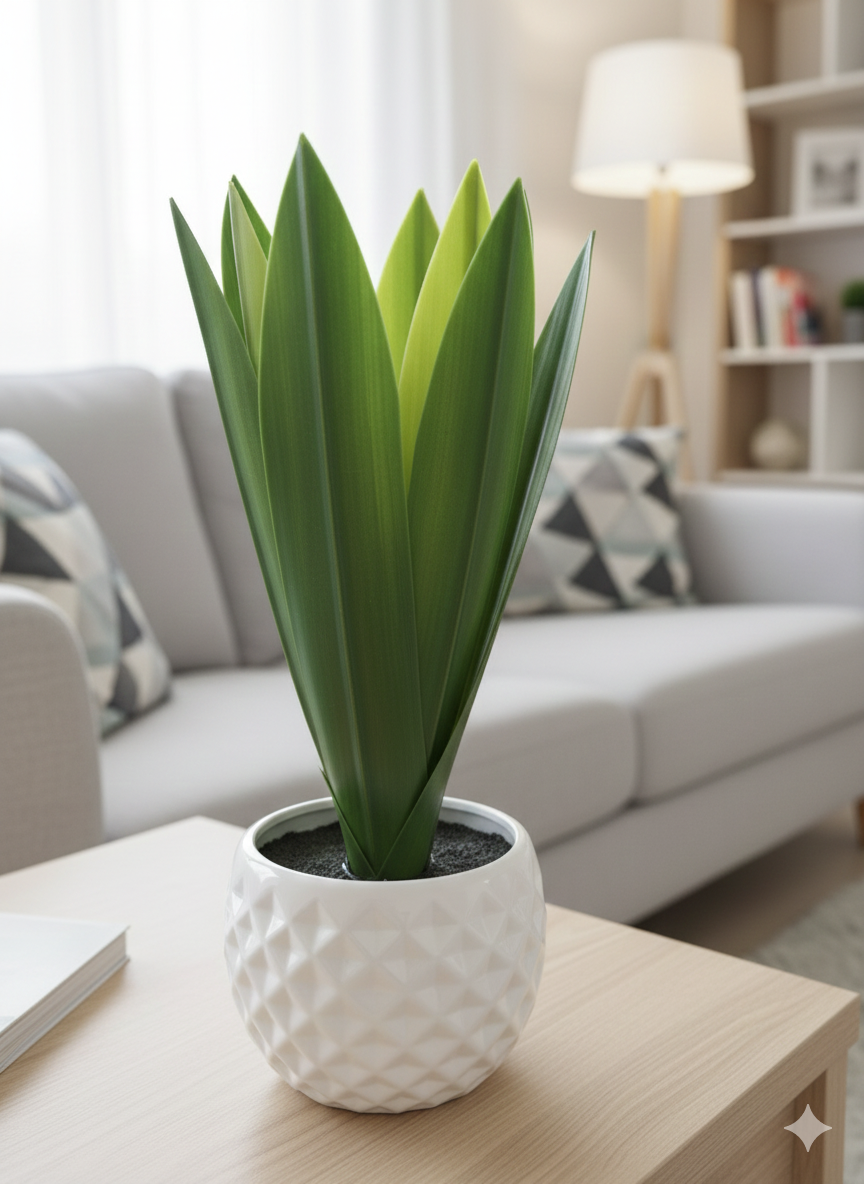 UMJETNI CVIJET SA SAKSIJOM 35 cm – ZELENILO KOJE UVIJEK IZGLEDA SAVRŠENO 🌸