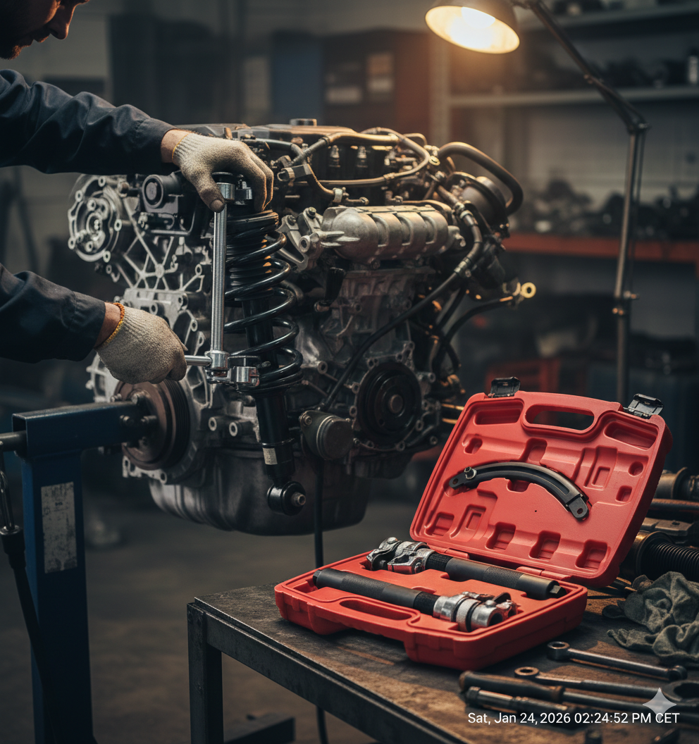 🔧🔥 SET ZA SABIJANJE OPRUGA AMORTIZERA – 2 KOM | 2200 LB / 1000 KG 🔥🔧