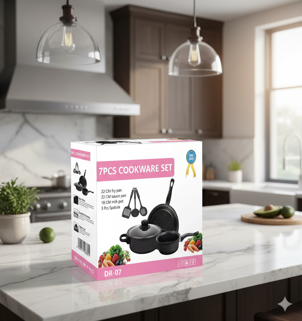 🔥 HOT SELLING – 7-DIJELNI NON-STICK SET ŠERPI I TAVA 🔥