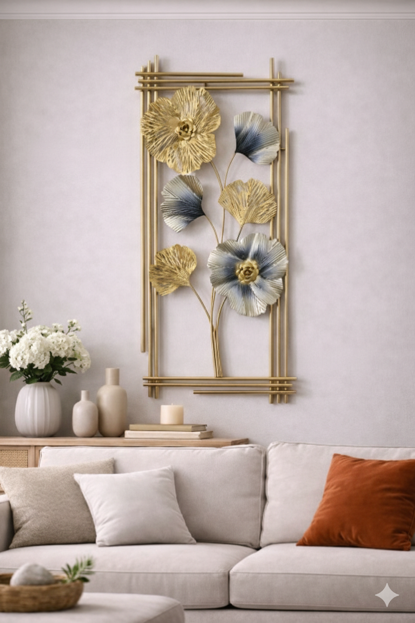 🖼️ METALNI ZIDNI UKRAS – 92 × 41 cm