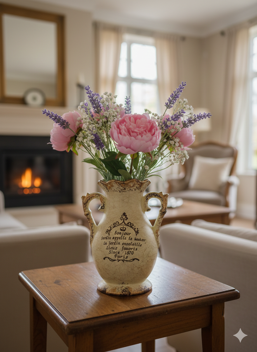 🌸 KERAMIČKA UKRASNA VAZA – 20 CM