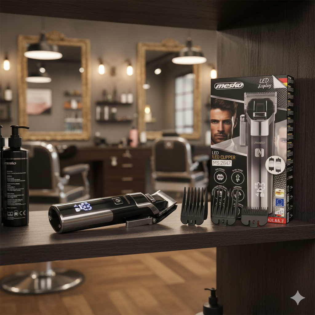 MESKO MS 2842 – PROFESIONALNA MAŠINICA ZA ŠIŠANJE SA LED DISPLEJEM I USB-C PUNJENJEM
