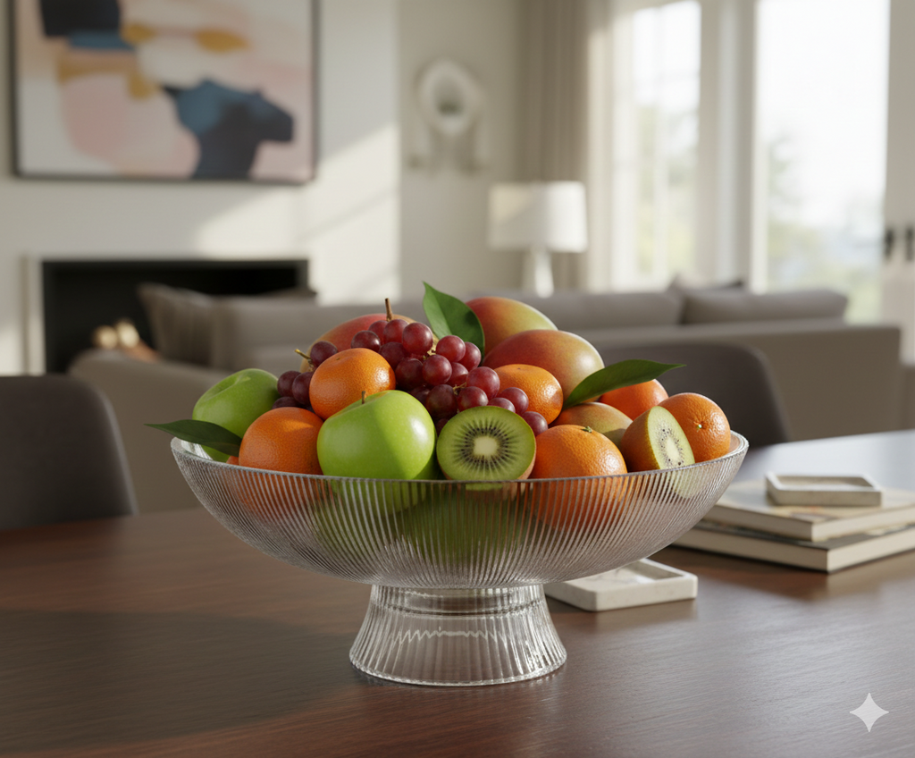 🍓 INCRIZMA ELEGANTNA STAKLENA ZDJELA NA POSTOLJU – 25 CM